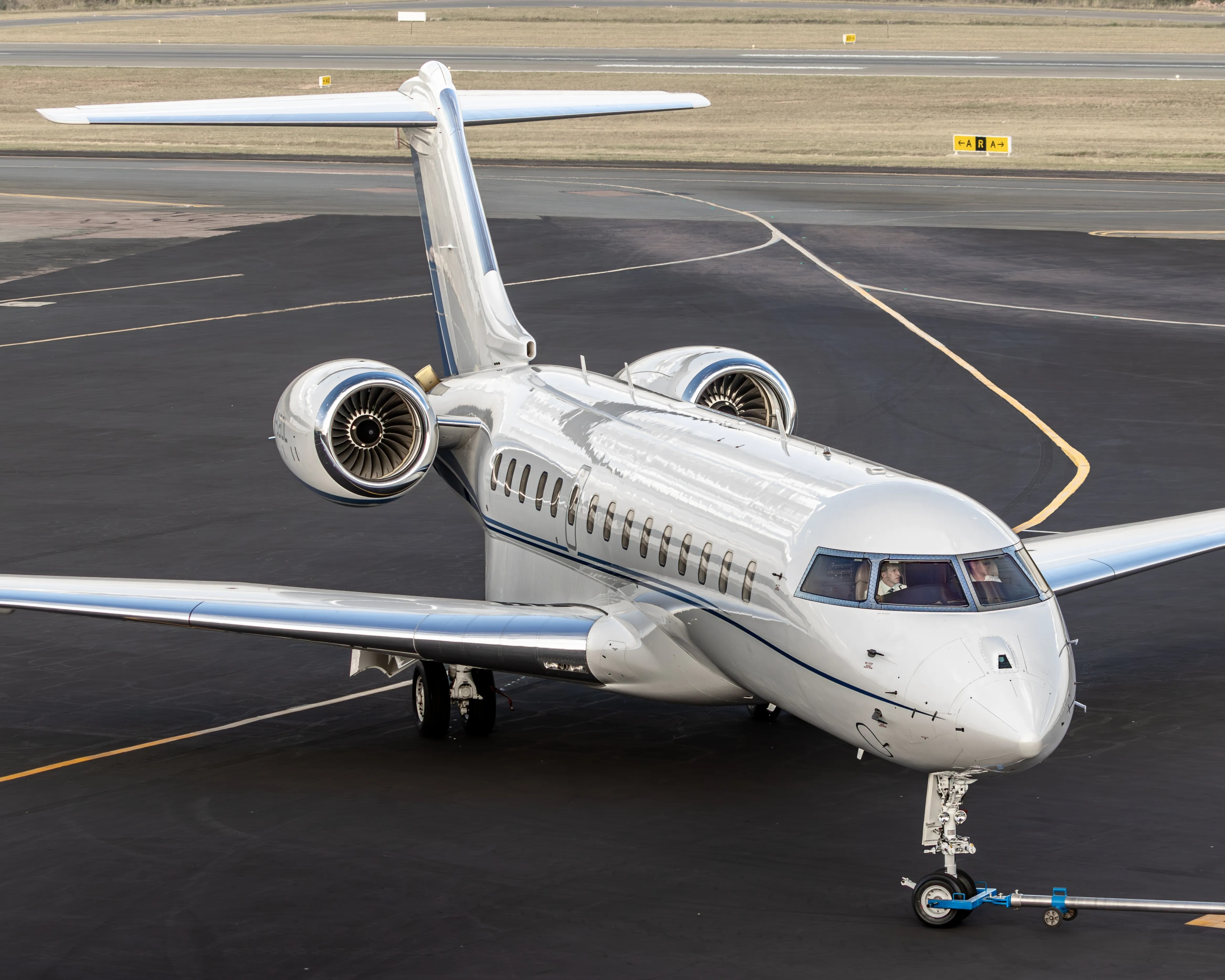 Private plane getting ready for takeoff.
